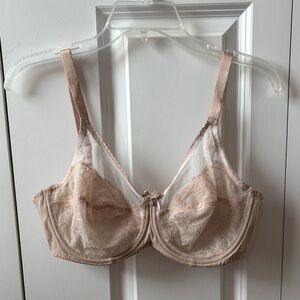 Wacoal Women's Size 38D Lace Underwire Bra Beige